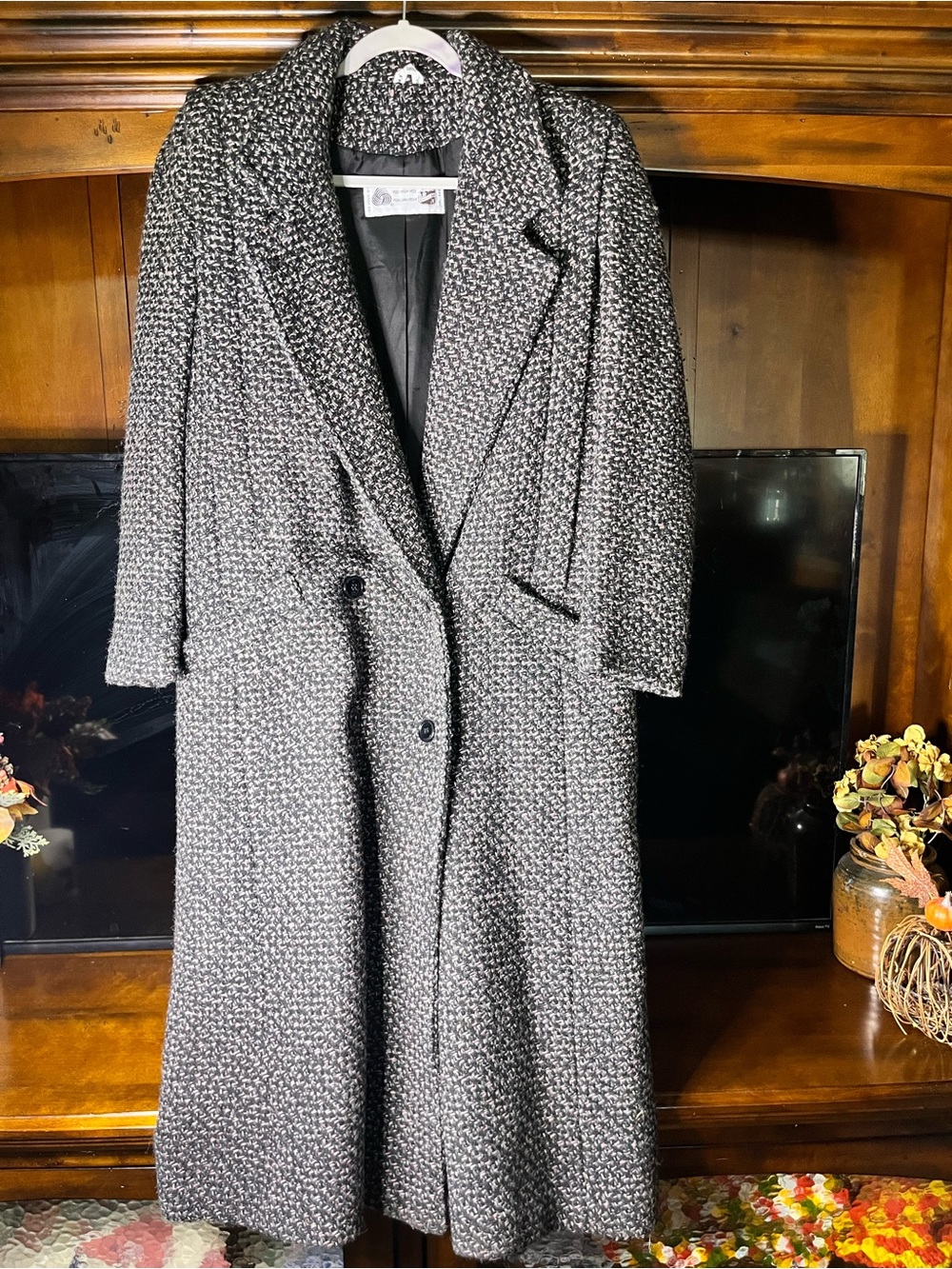 Saxton Hall Gray Bouclé Vintage Trench Coat-Size 11/12